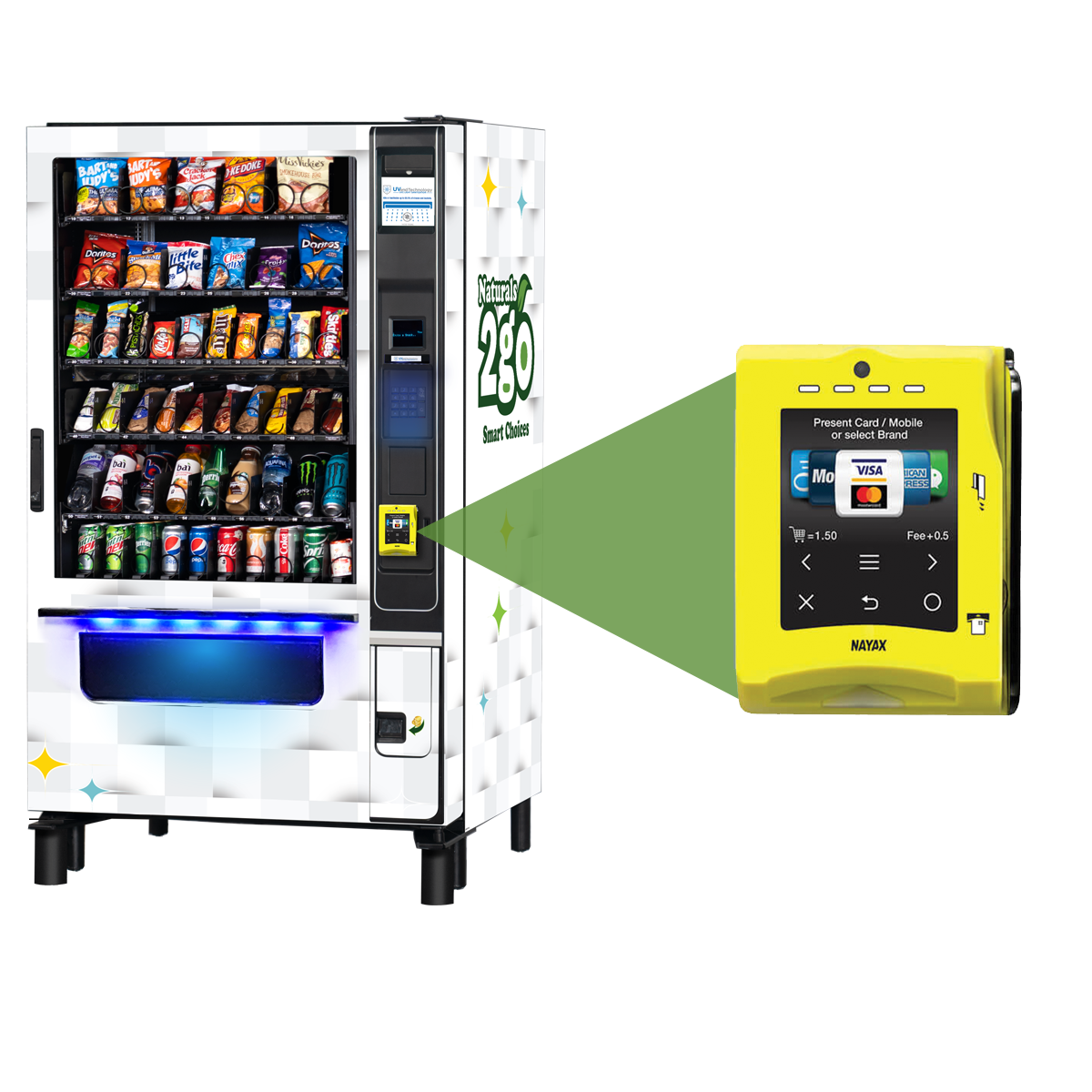 MVP 2.0 machine with credit card unit